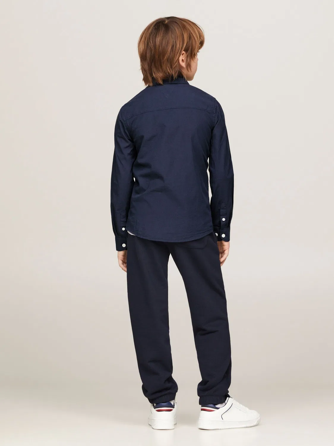 Рубашка из хлопка с эластаном Tommy Hilfiger, синяя — фото 3