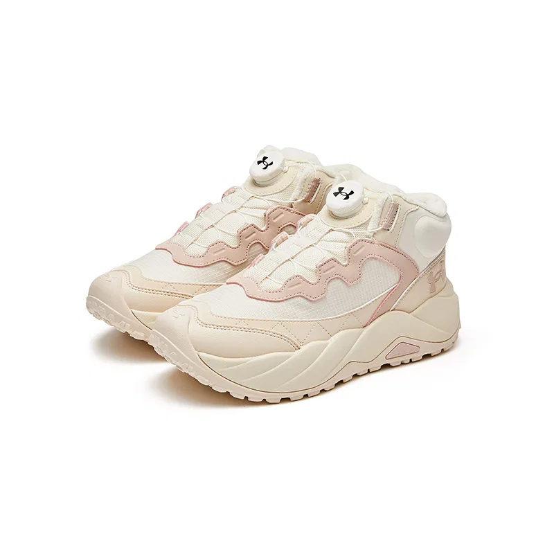 Детские утепленные кроссовки для тренировок с синтетическим верхом Under Armour, Pink Khaki — фото 3