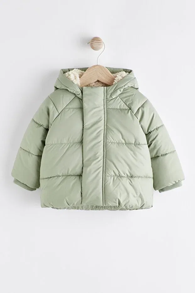 Детское пальто для мальчиков с капюшоном Next Baby, Water Green