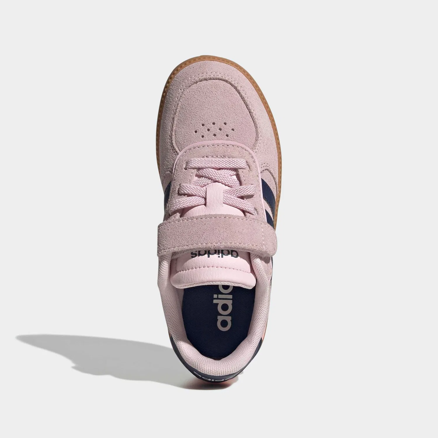 Детские кроссовки с эластичными шнурками и липучкой Adidas Sportswear, Clear Pink/Dark Blue — фото 4