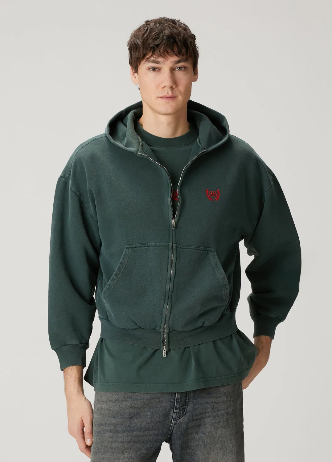 Свитшот с капюшоном Balenciaga, green