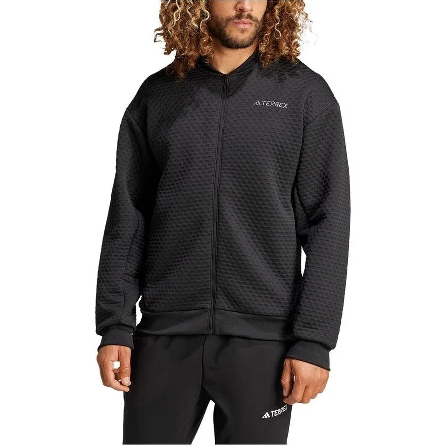 Мужская куртка из футера с принтом Xpl Sweat Jkt adidas, Черный — фото 4