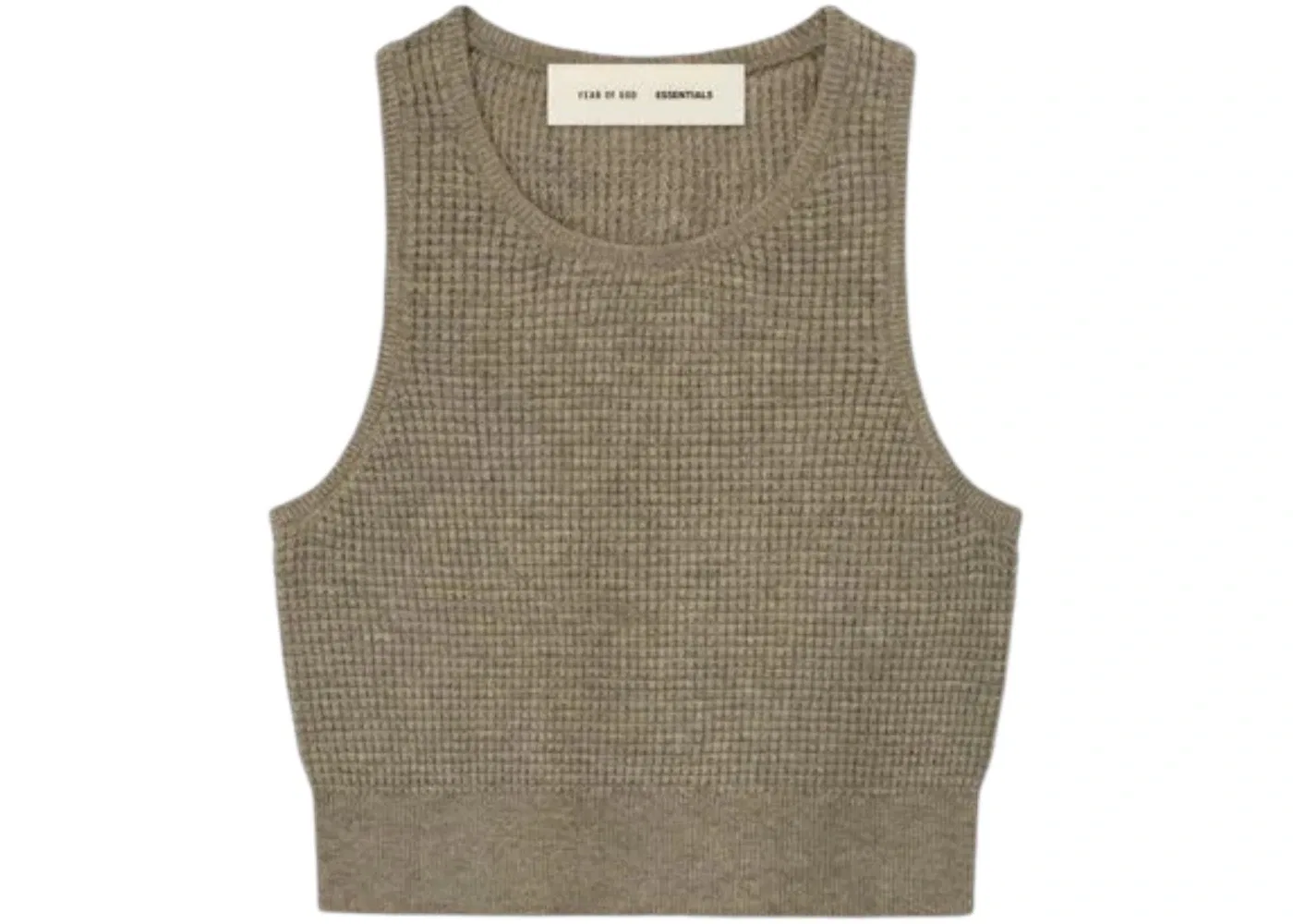 Женский топ-майка с вафельной текстурой Fear of God Tank, Homestead Heather