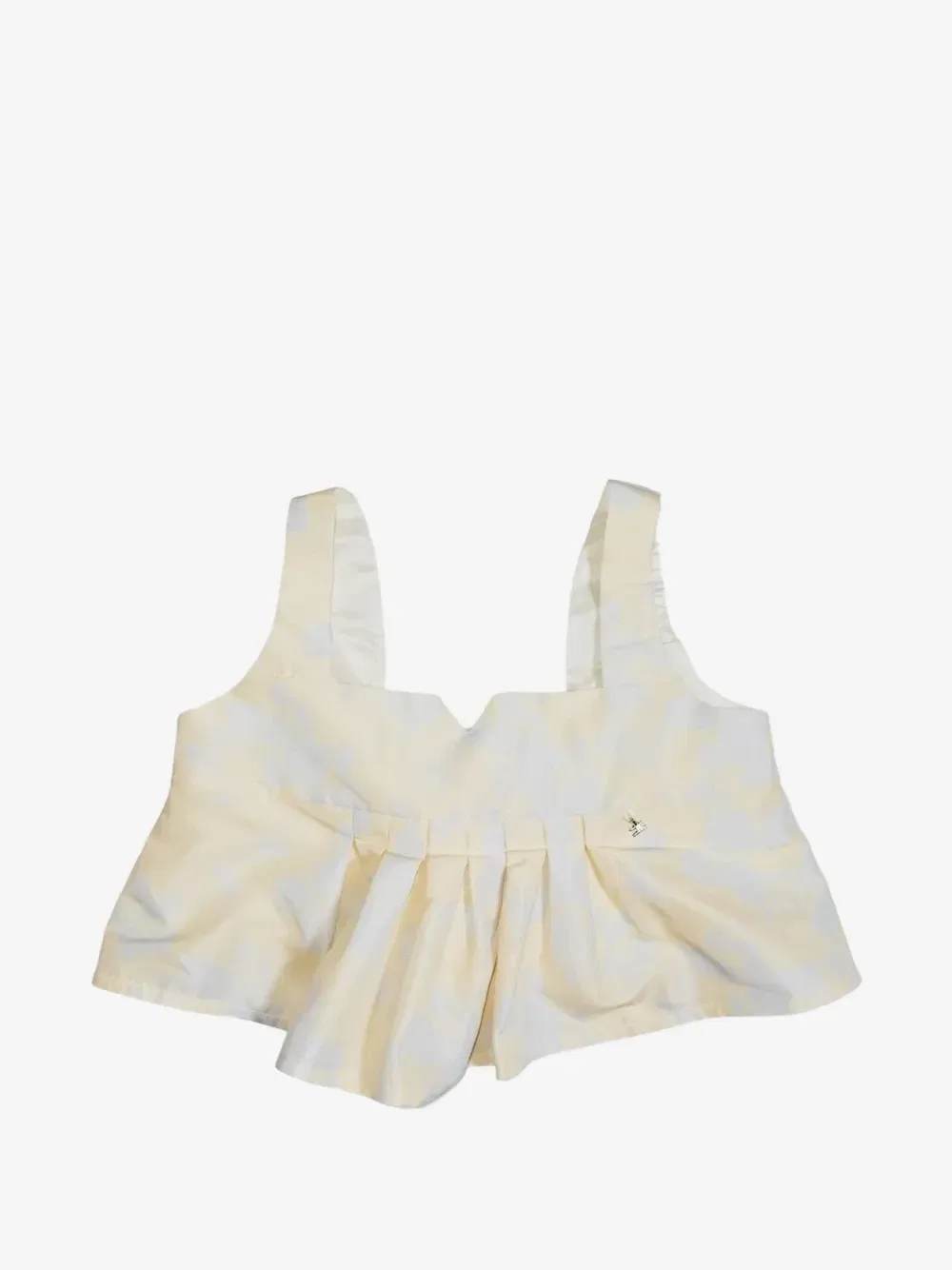 Блузка со складками Elisabetta Franchi Kids, бежевый