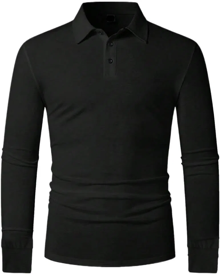 Мужская футболка с длинным рукавом с впитывающей тканью, Black