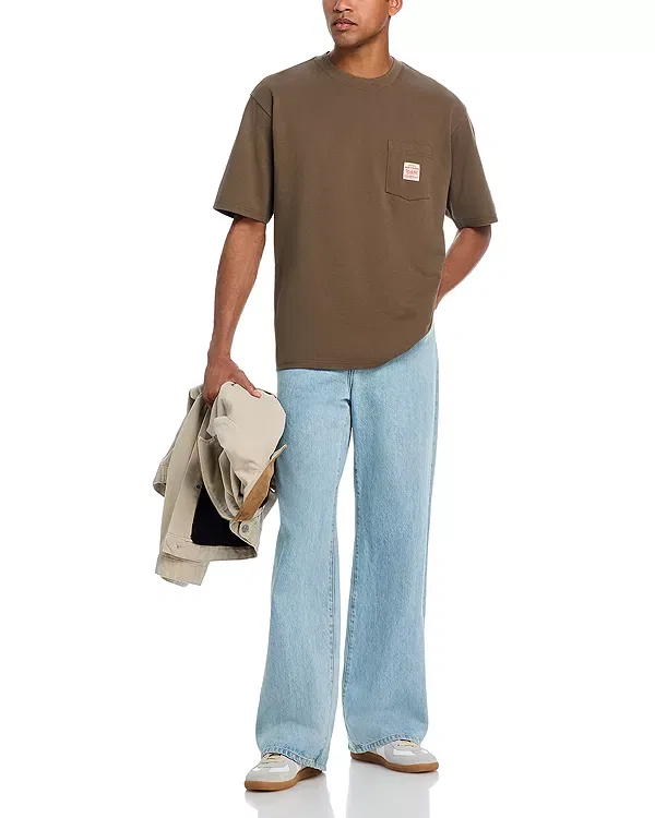 Мужская футболка с карманом Workwear Logo Pocket Levi's, Stone Fudge — фото 2