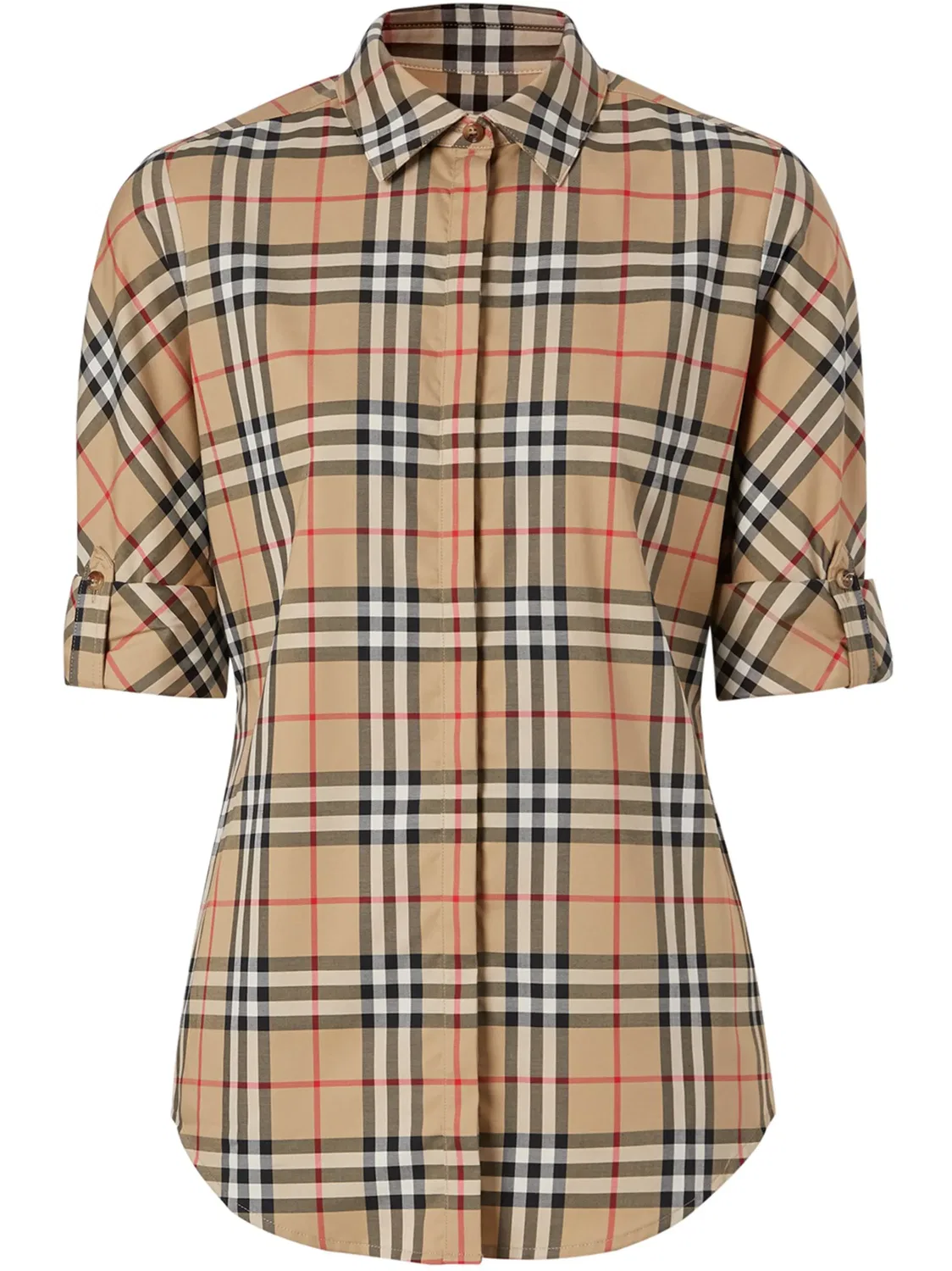 Рубашка с винтажной клеткой Burberry, коричневый