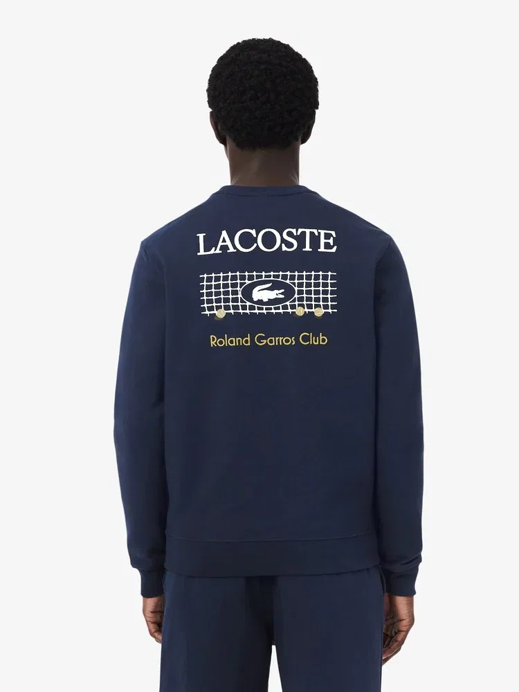 Свитшот мужской с графическим принтом, Roland Garros LACOSTE, Navy — фото 3