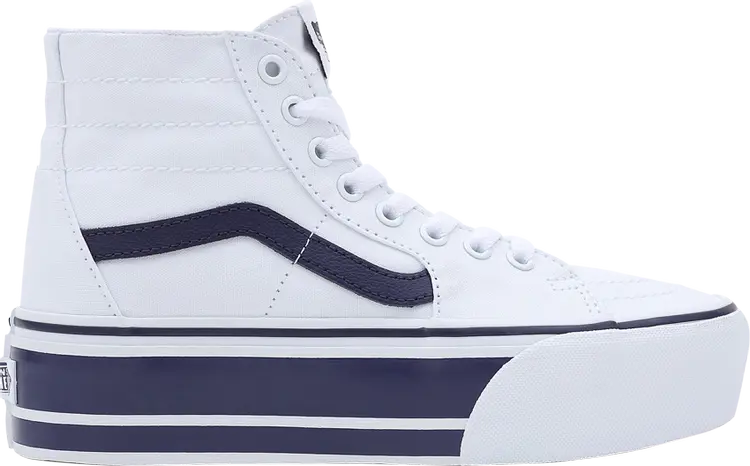 

Кроссовки Sk8-Hi Tapered Stackform 'Sport Stripes - True White Navy', белый