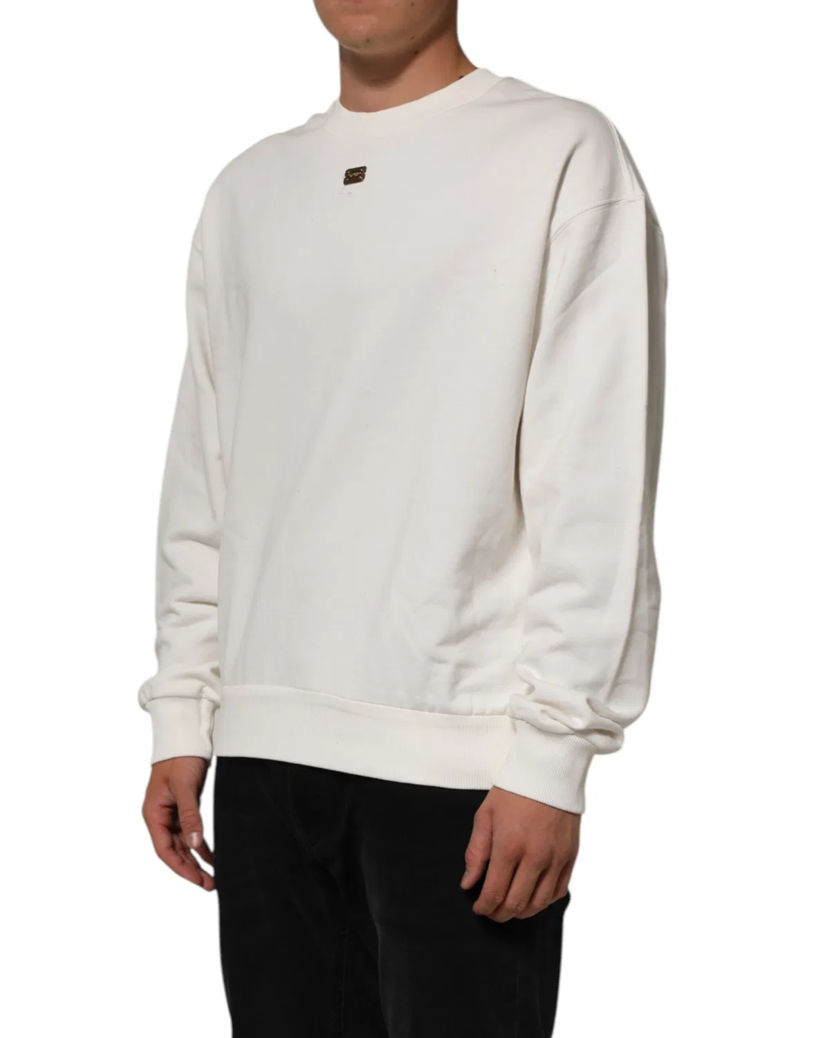 Мужской свитшот с логотипом Crew Neck Sweatshirt Dolce & Gabbana, White — фото 3