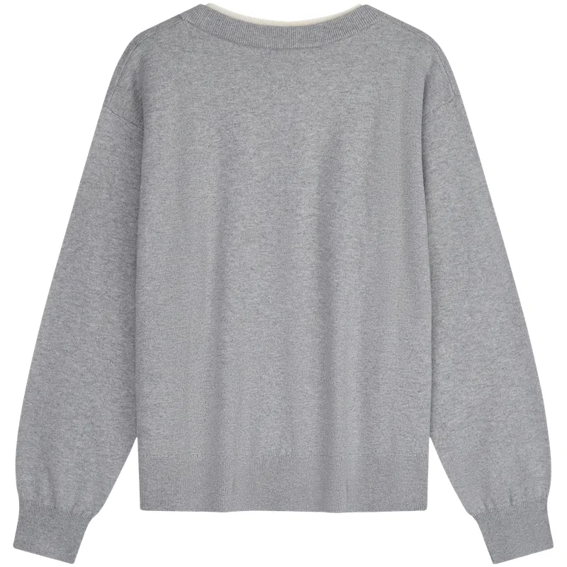 Женский свитер с круглым вырезом Calvin Klein, Coconut Gray — фото 3