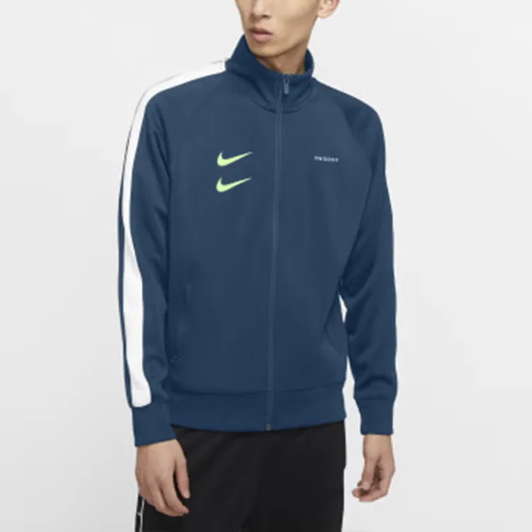 Куртка с принтом Swoosh Large Nike, синяя — фото 2