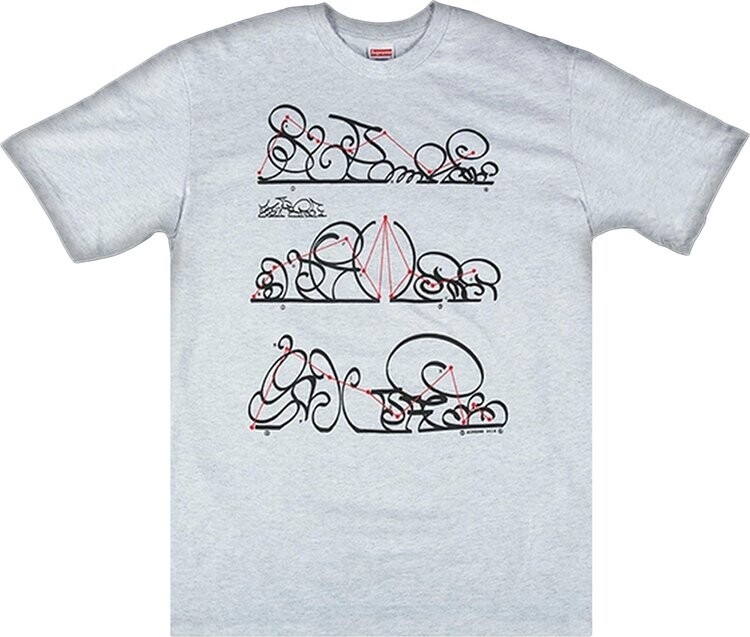 

Футболка Supreme System Tee 'Ash Grey', серый