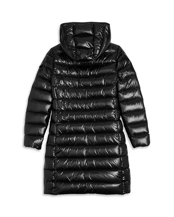 Детское пальто для девочек с принтом Moncler, Dark Black — фото 2