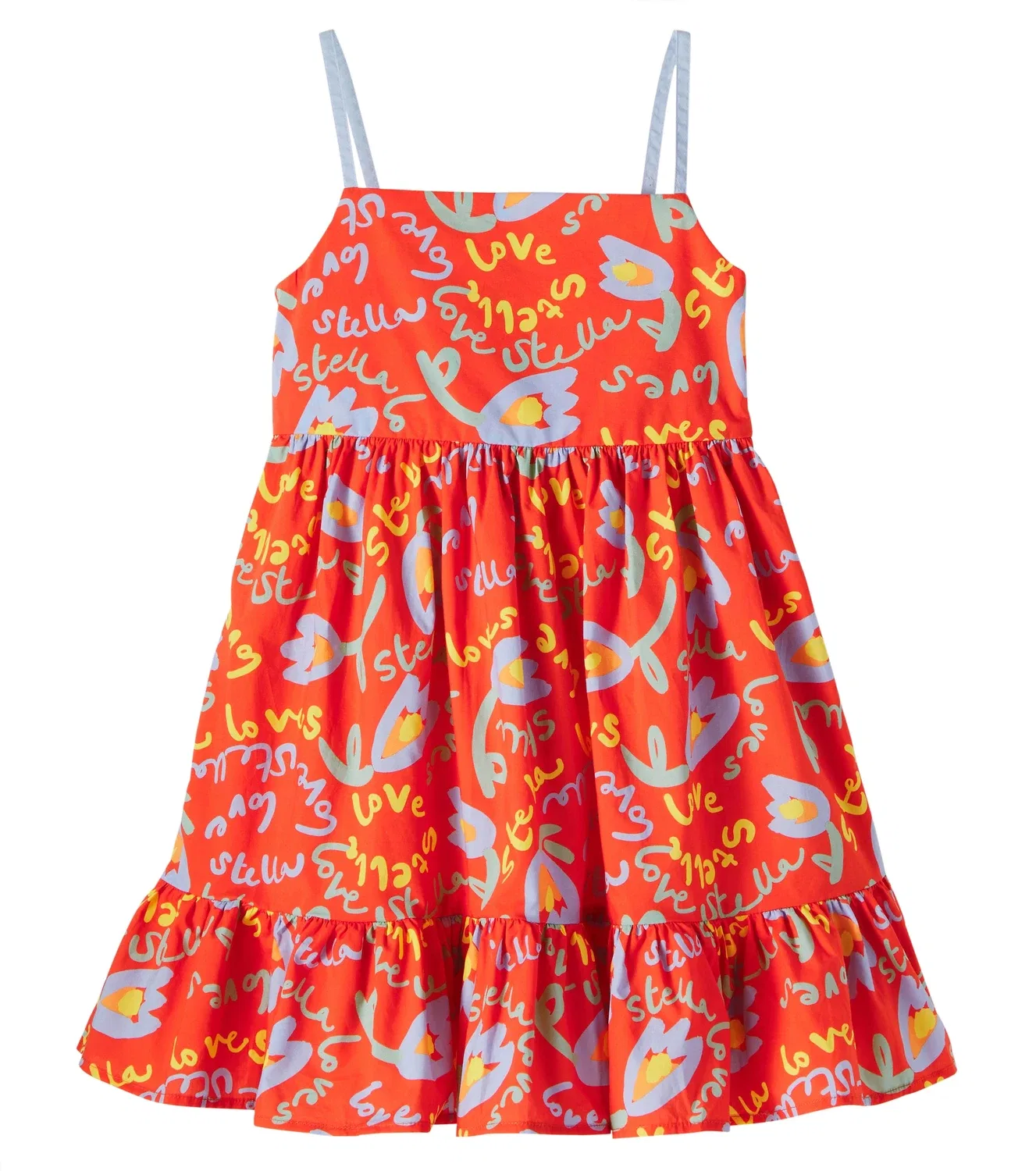 Платье свободного кроя с принтом Stella Mccartney Kids, красный
