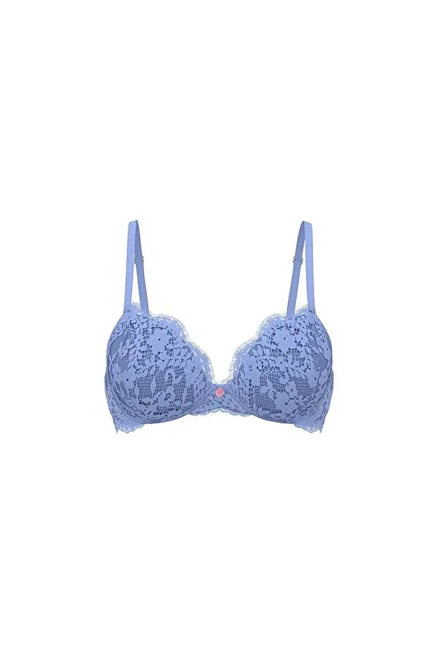 Женский бюстгальтер с кружевом Victoria'S Secret, Blue — фото 3