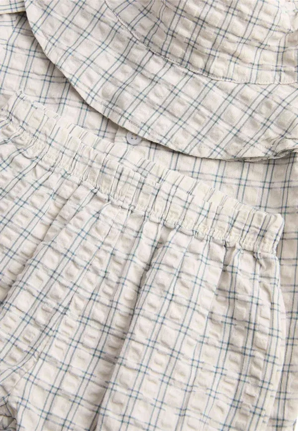 Комплект из шапки и рубашки в клетку Marks & Spencer, Light Natural — фото 3