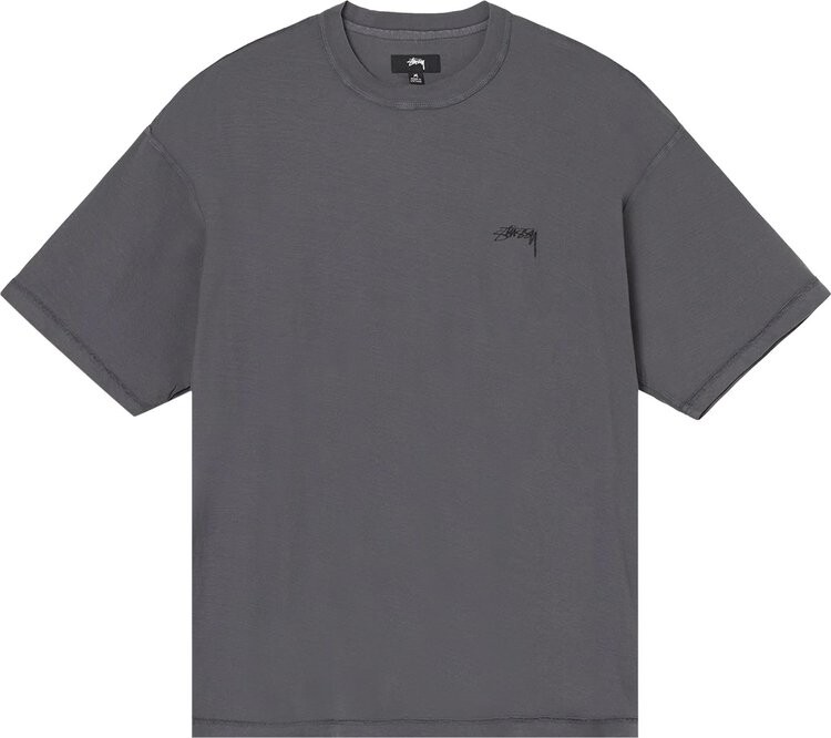 

Толстовка Stussy Pigment Dyed Inside Out Crew 'Washed Black', черный