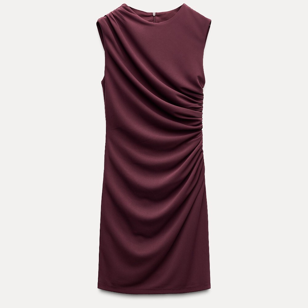 

Платье Zara Zw Draped Short, фиолетовый