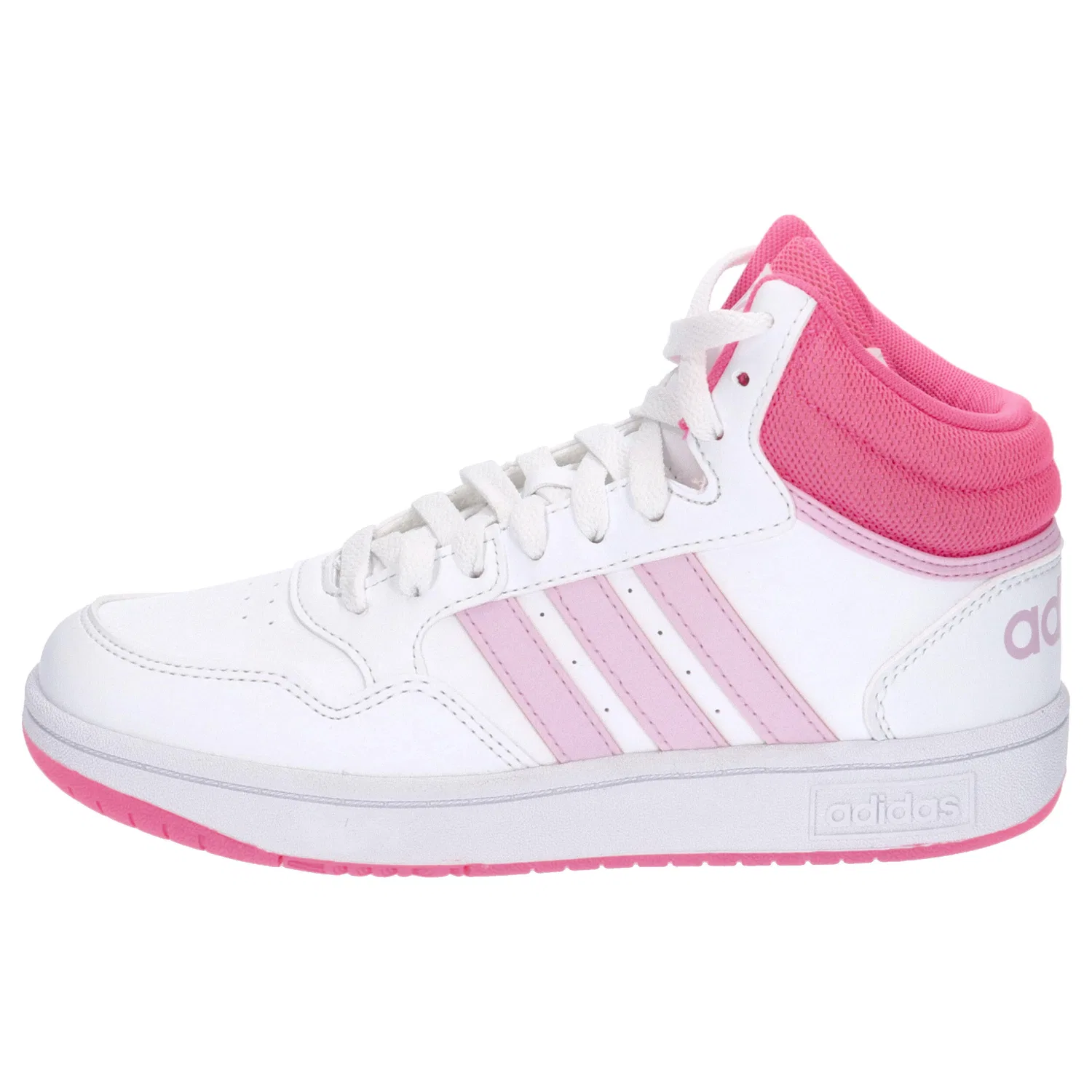 Детские кроссовки с высоким верхом HOOPS MID 3.0 K Adidas, Weiss Rosa — фото 2
