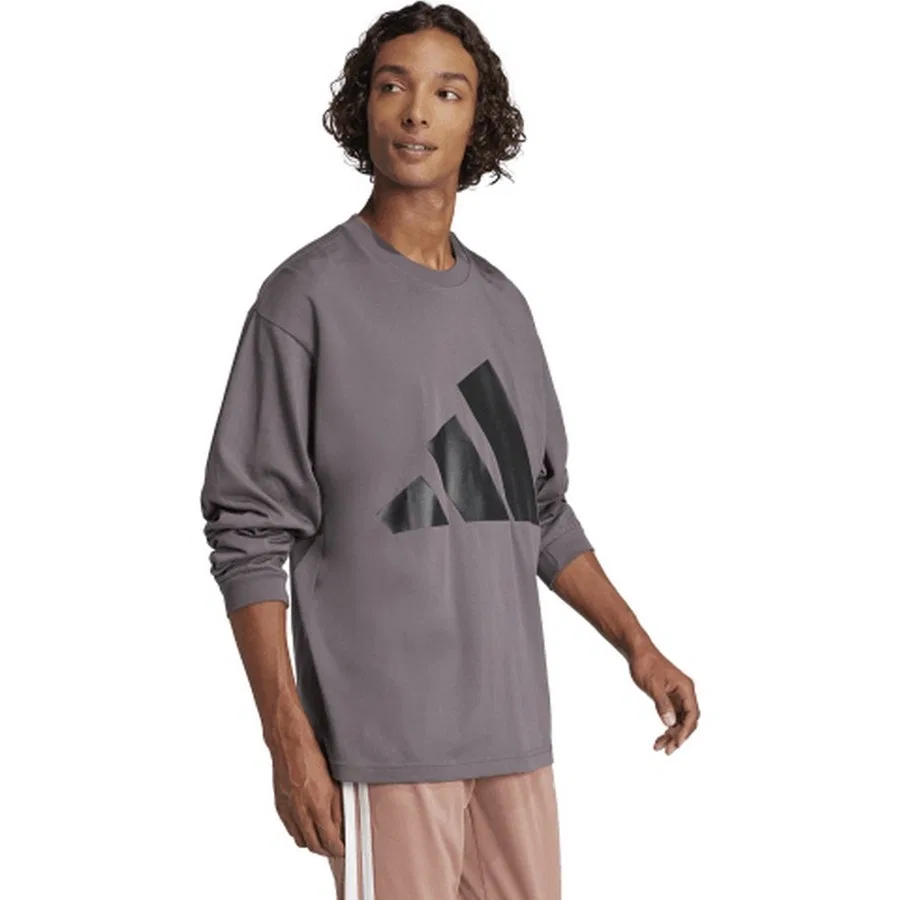 Футболка с длинным рукавом Big Logo Sj adidas, Серый — фото 3