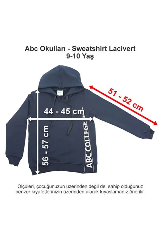 Детские свитшот для девочек с принтом Abctextil, Navy Blue