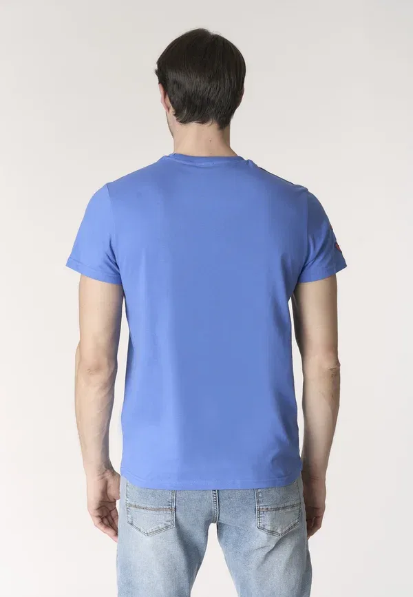 Футболка хлопковая print t-shirt U.S. Polo Assn., Blu, синий — фото 3