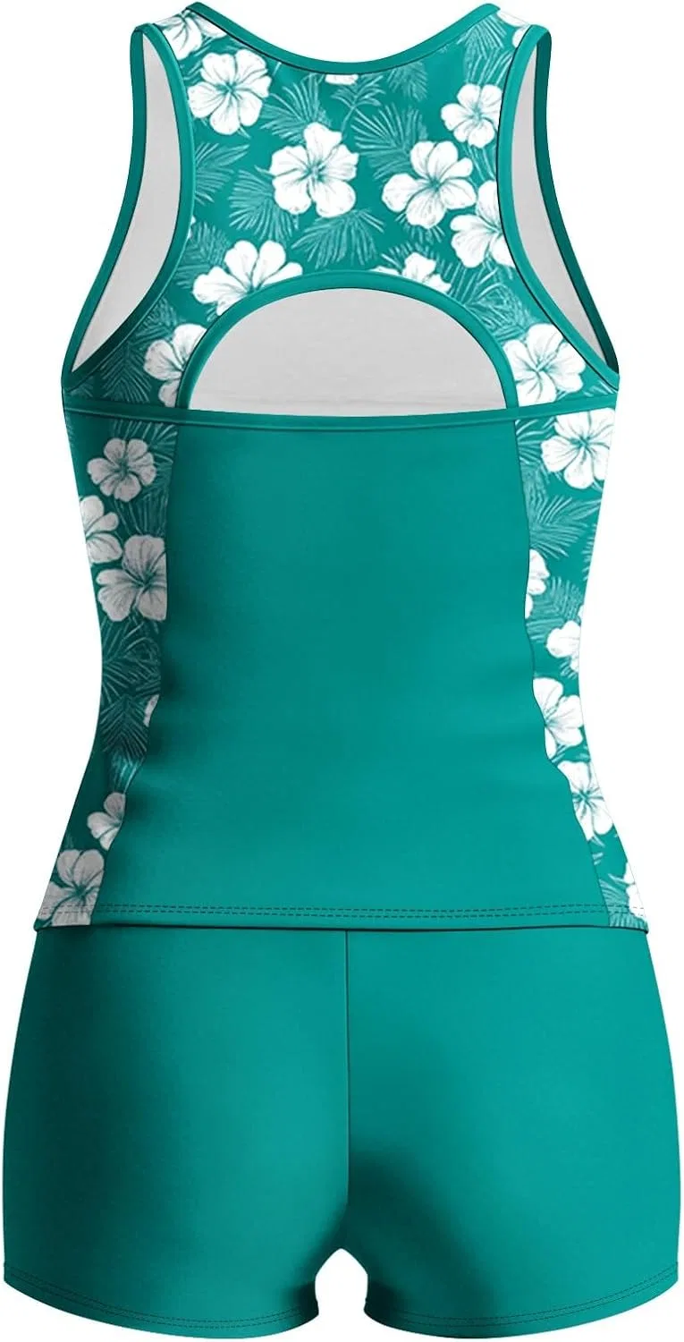 Женский танкини с цветочным принтом, Athletic Swimwear, Multi — фото 3