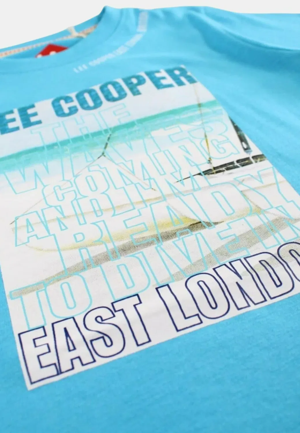 Imprimé en - print t-shirt Lee Cooper, Bleu — фото 3