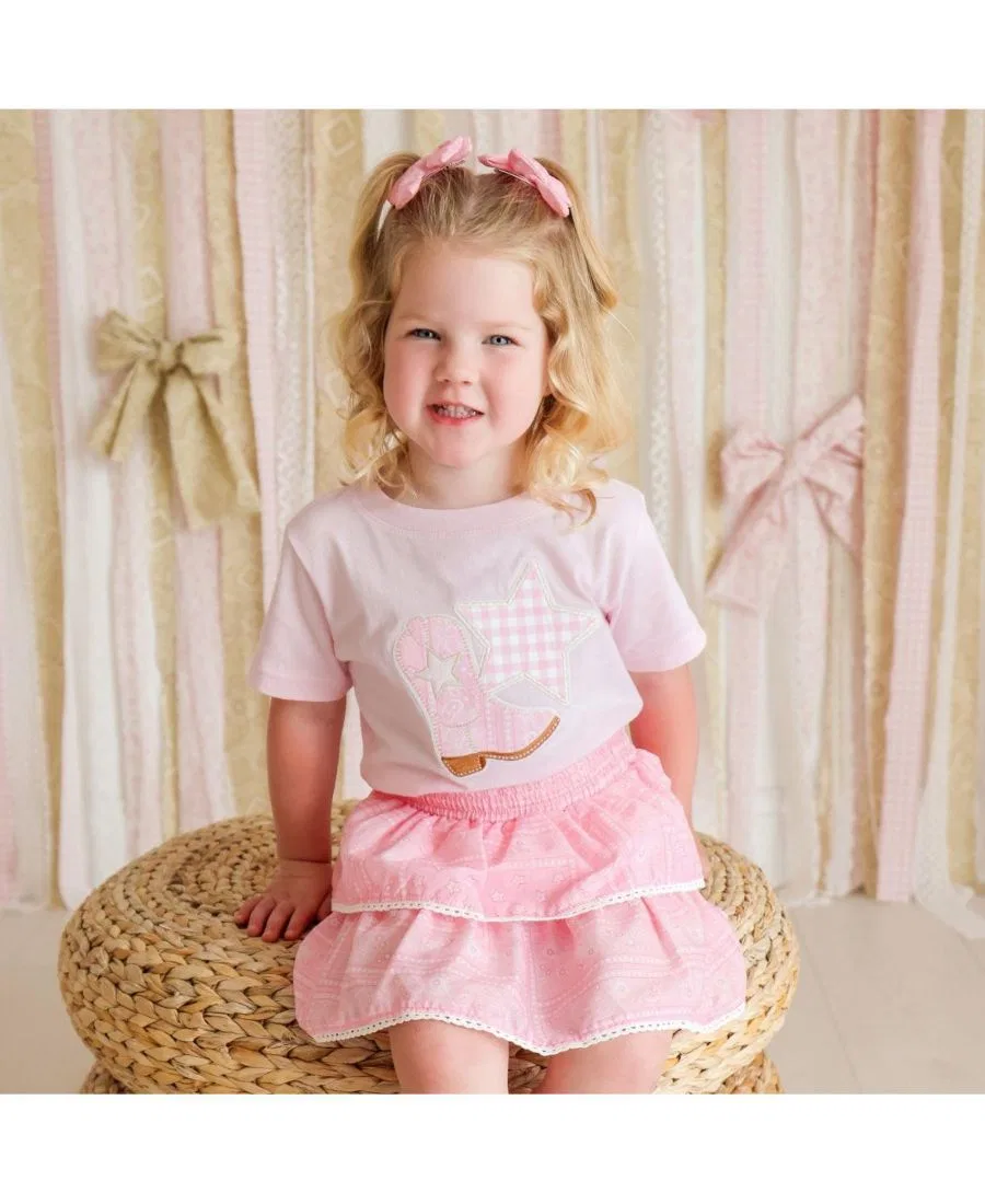 Футболка с принтом Bandana Cowgirl Patch Sweet Wink, Ballet Pink — фото 4