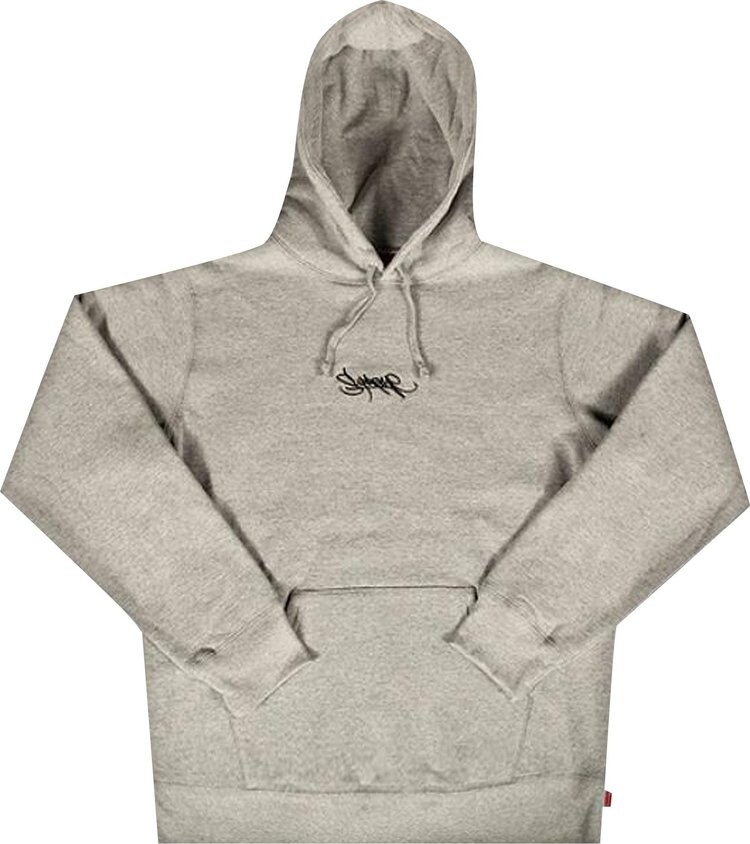 

Толстовка Supreme Tag Logo Hooded Sweatshirt 'Heather Grey', серый