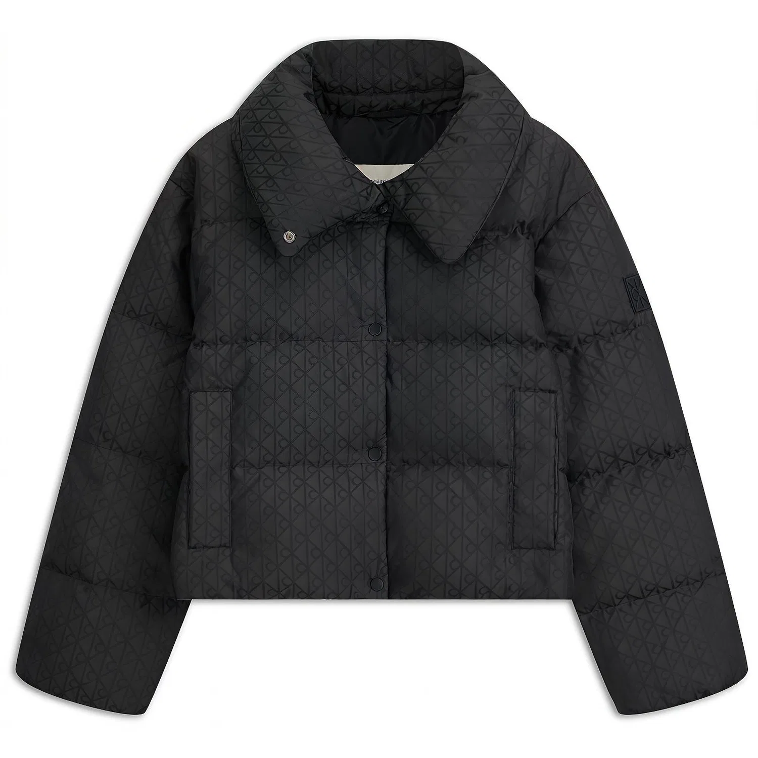 Женский пуховик с воротником-стойкой Black Lapel Moderate Calvin Klein, UB1-Space Black