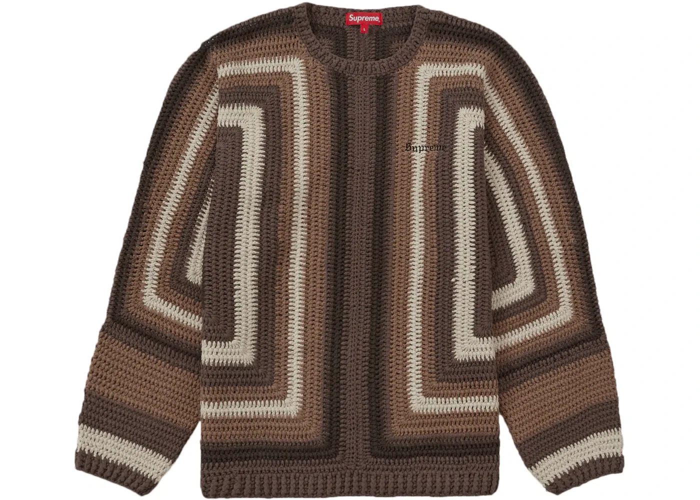 Мужской свитер ручной вязки Supreme, Brown