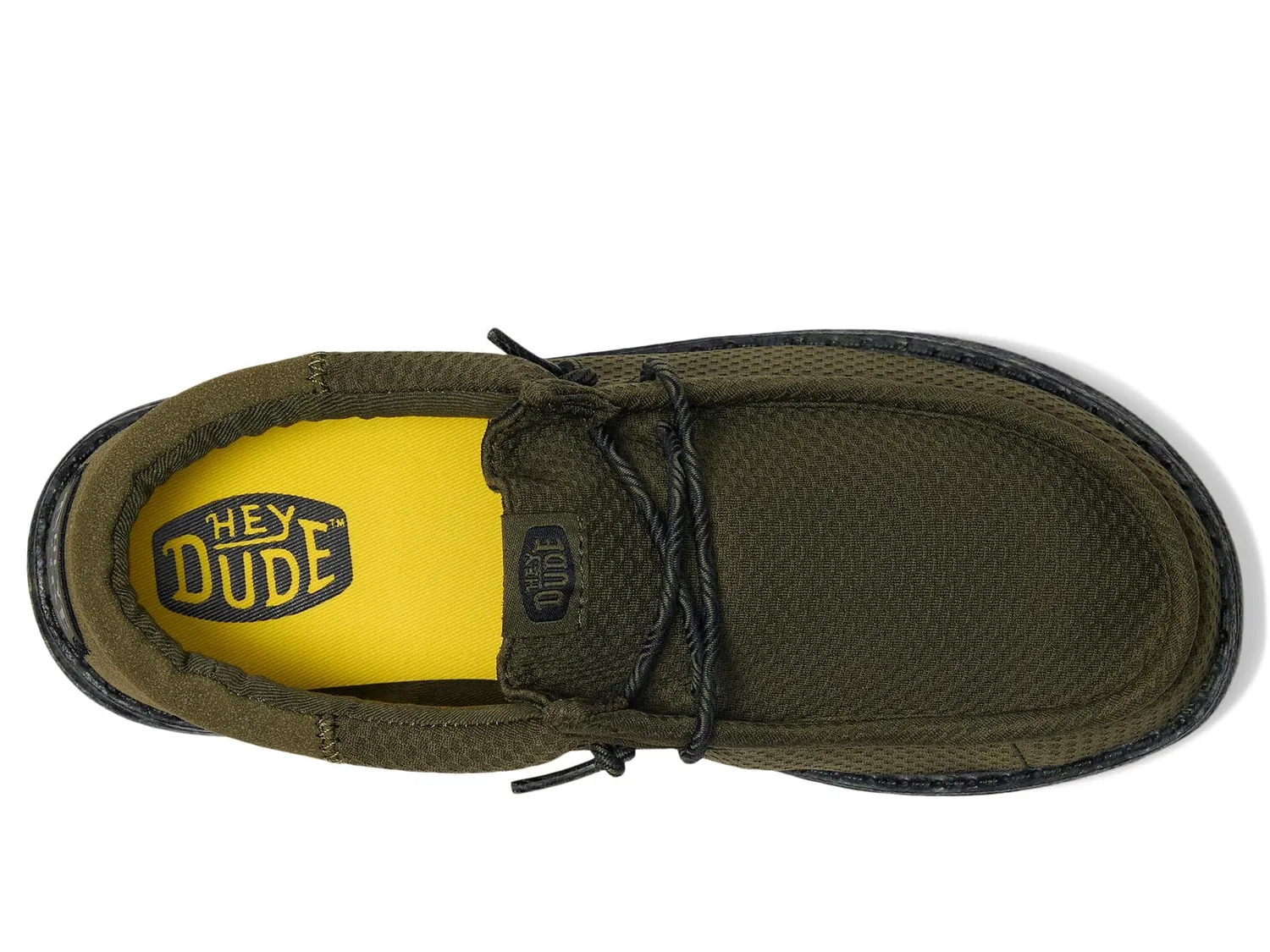 Детские кроссовки Slip-On с принтом Wally Funk Nu Splatter HEYDUDE, Oliva — фото 2