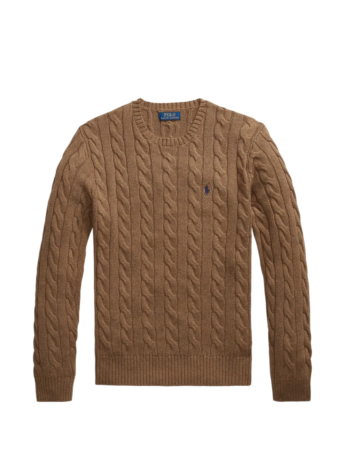 Polo Ralph Lauren Свитер с косами, хлопковый - коричневый