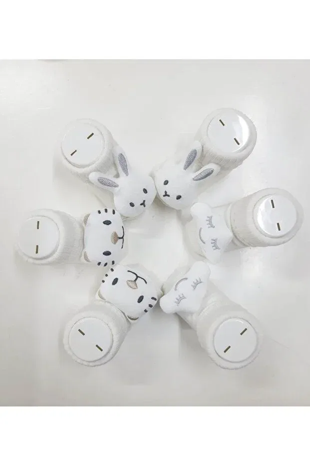 Детские носки для новорожденных хлопковые 3 шт Baby By Bumbo, Ecru