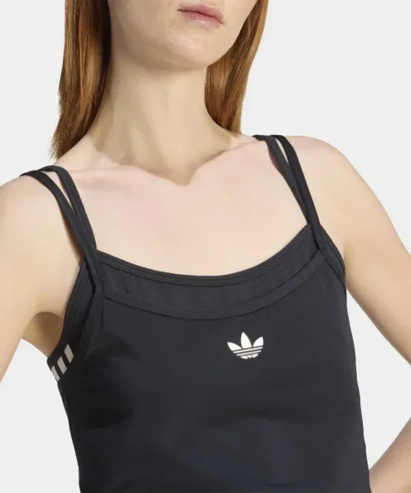 Топ-майка двойной слой, Adidas, черный — фото 3