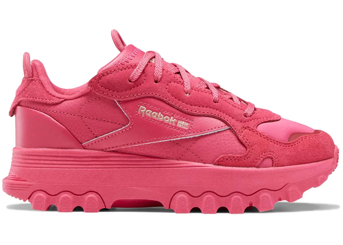 Детские кроссовки Lifestyle с замшевыми вставками Reebok Classic Leather, Semi Pursuit Pink / Semi Pursuit Pink / Golden Bronze