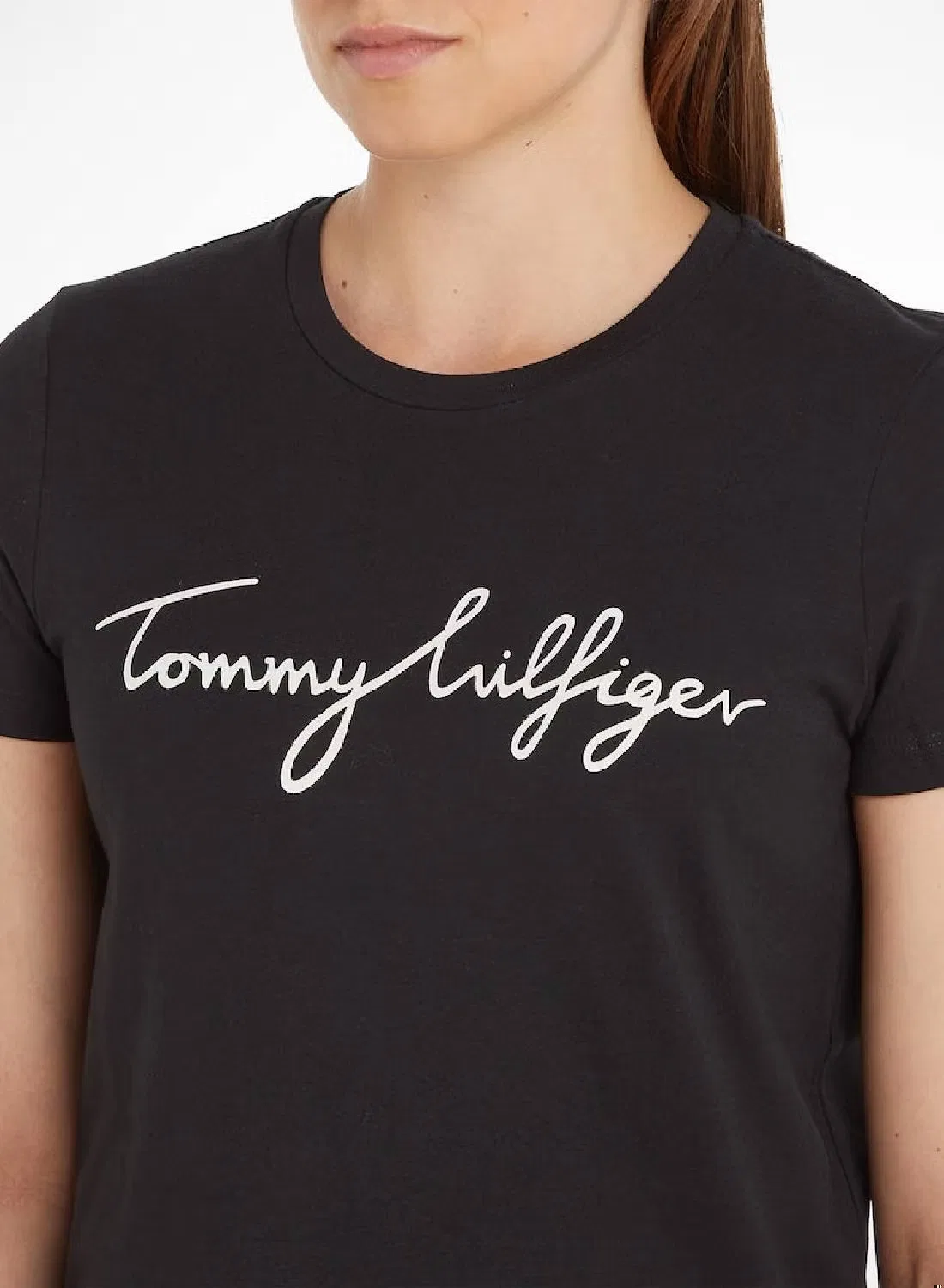 Футболка с принтом логотипа Heritage Tommy Hilfiger, черный — фото 4