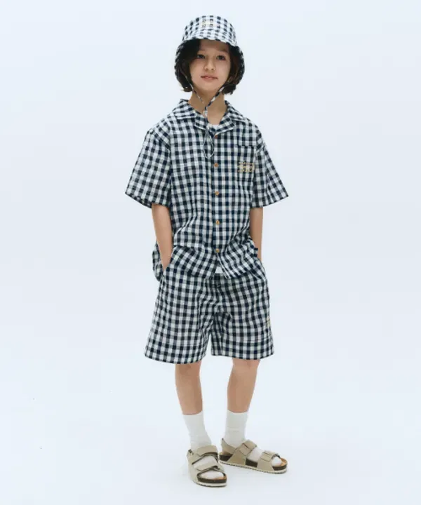 Шорты из сисака для детей, seersucker Marithé Kids, navy