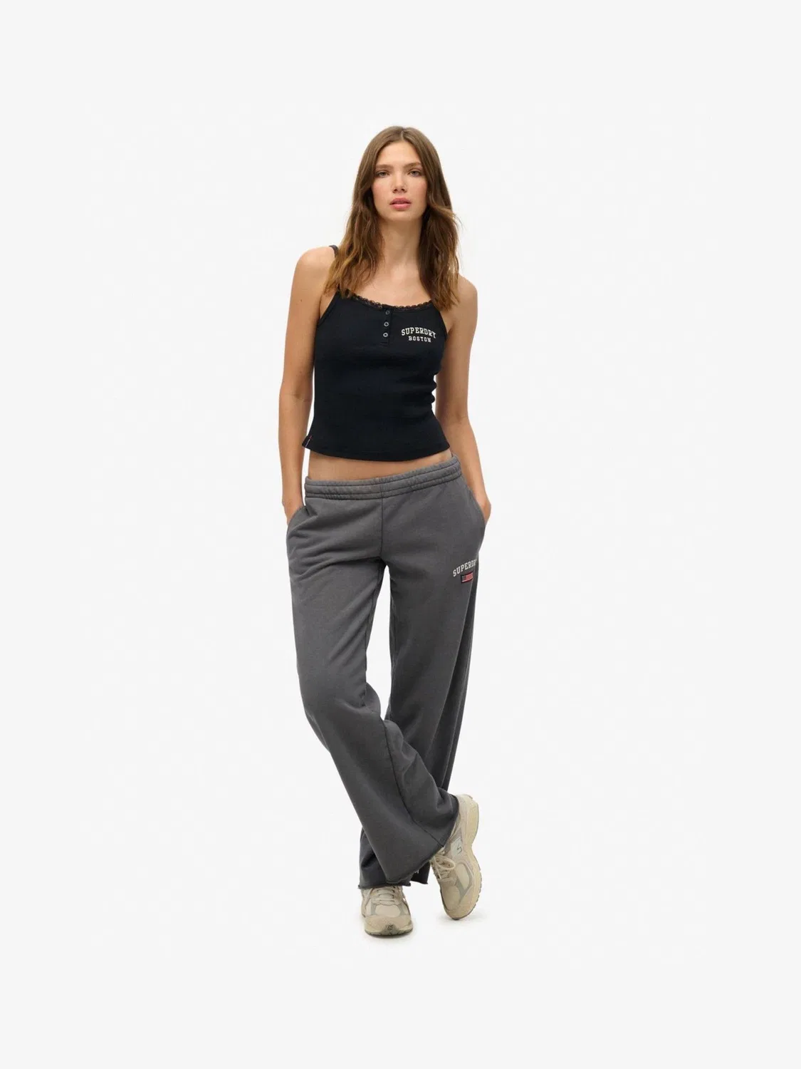 Топ на бретелях Athletic Essentials Superdry, темно-синий — фото 3