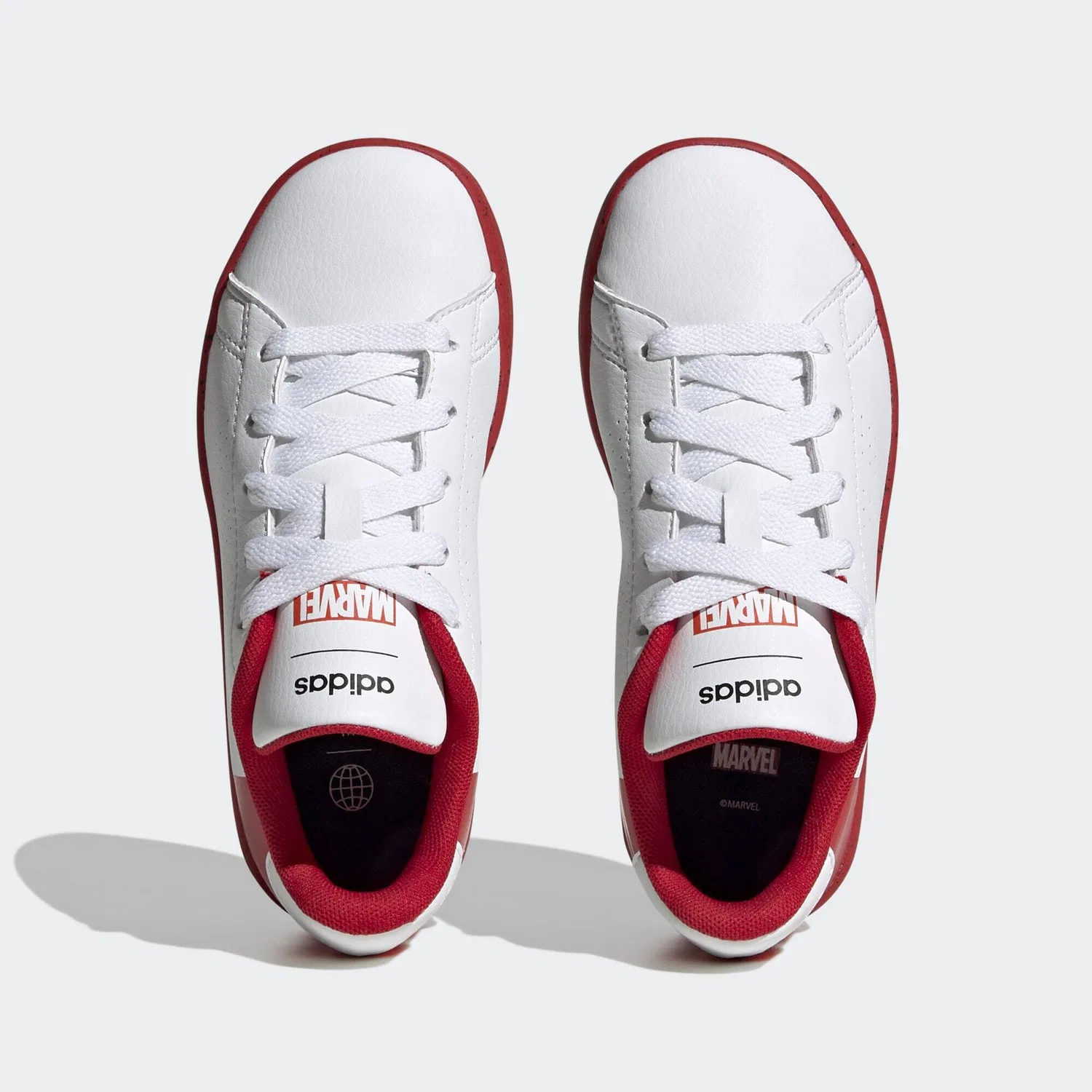 Детские кроссовки с принтом Spider-Man Adidas, Weiss Scharlachrot — фото 3