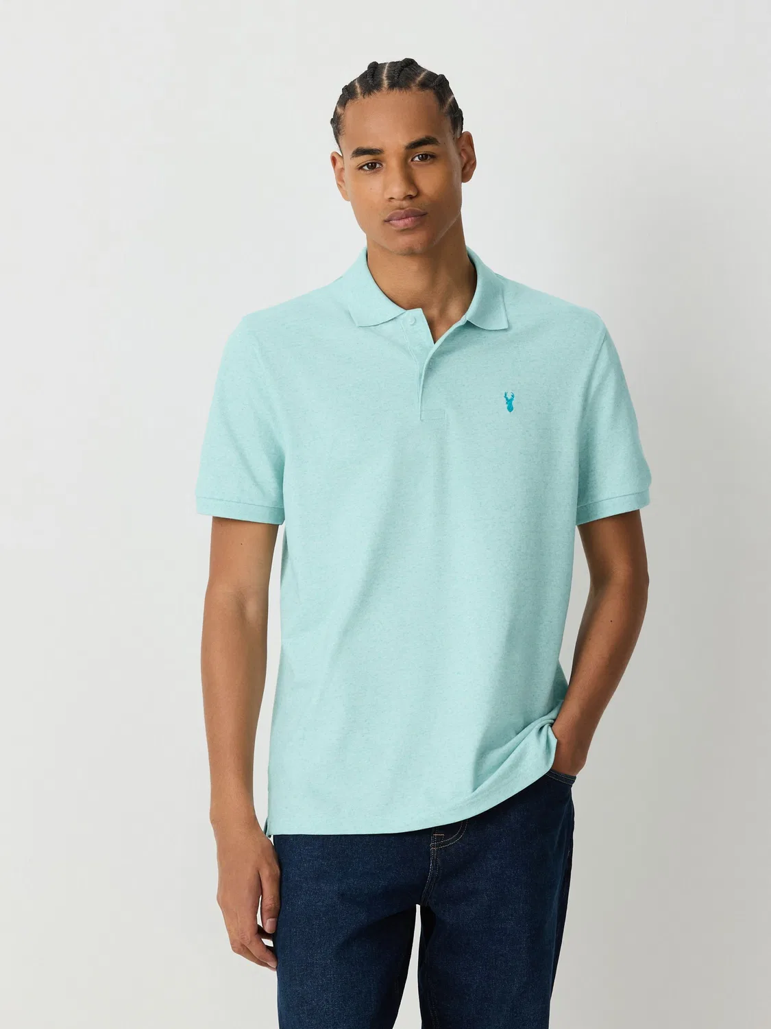 Поло Regular Fit, Aqua Marl Next