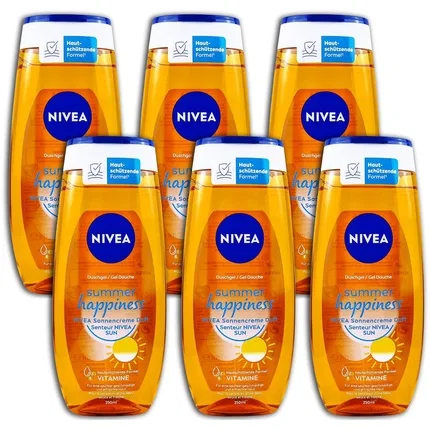 Гель для душа с ароматом солнцезащитного крема Nivea Summer Happiness