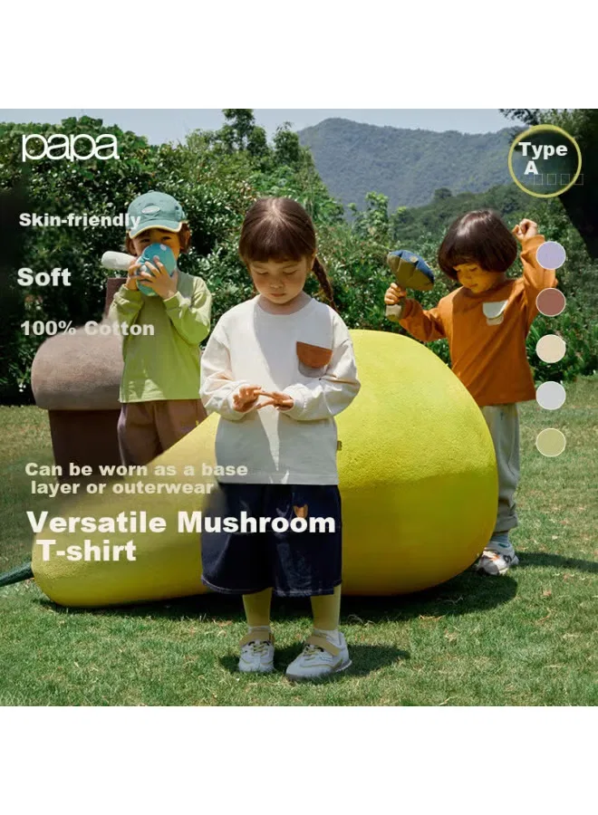 Футболка с длинным рукавом для детей Climbing mushroom Papa, серо-зеленый — фото 2