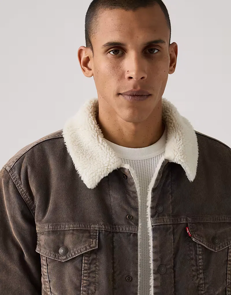 Куртка-тракер sherpa type iii из вельвета Levi's, коричневый — фото 3