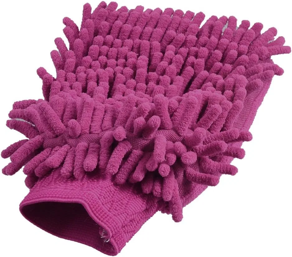 Микрофибровая варежка для мытья, Ruilogod, 23x15 см, Fuchsia