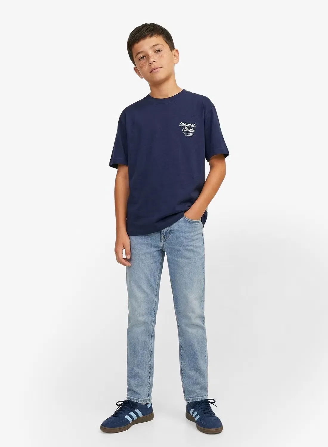 Джинсы прямого кроя для мальчиков Jack & Jones Junior, синий