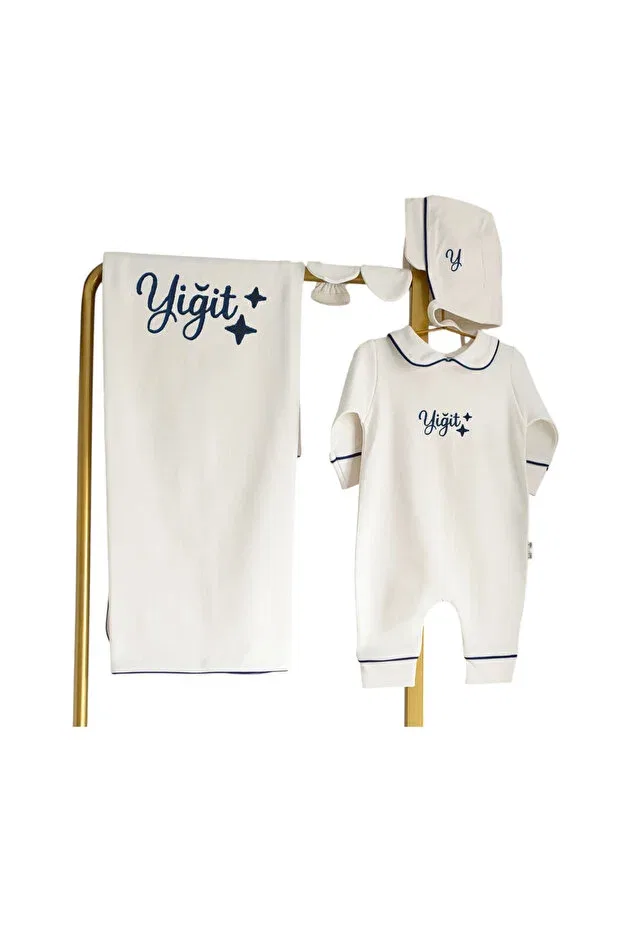 Детский комплект для новорожденных с принтом Mis Bebe Minik Insanların Sarayı, Model-3 — фото 2