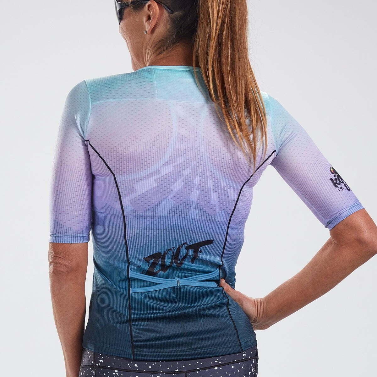 

Джерси с коротким рукавом для женщин LTD Triathlon Aero Jersey - Kona Ice ZOOT, красочный/серо-голубой